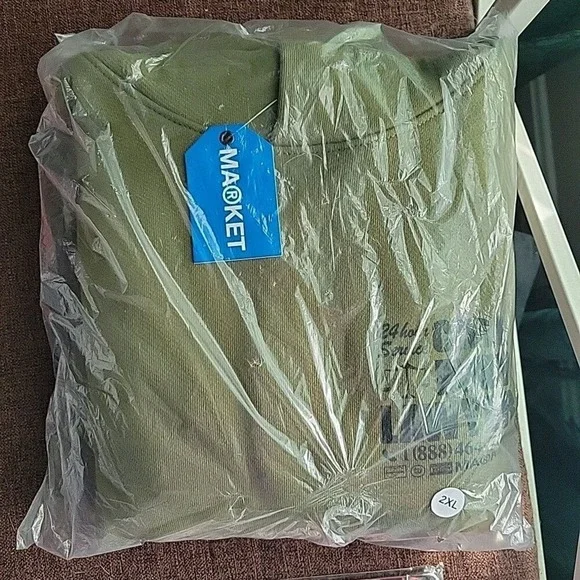 Chinatown Market "Call My Lawyer" Graphic Hoodie Olive Green Men's Size 2XL NEW! - Picture 4 of 6